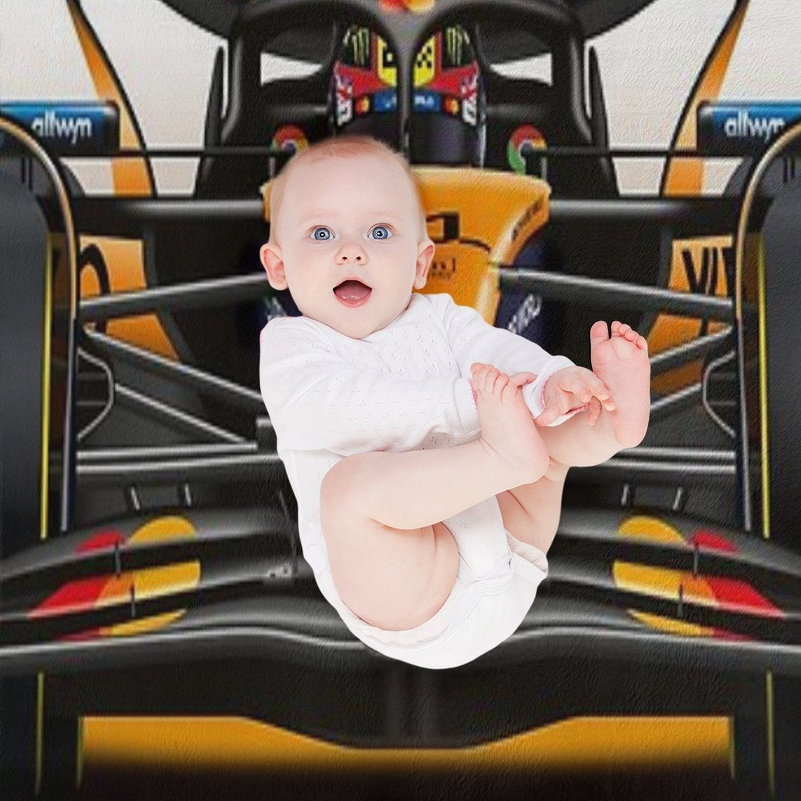 Oscar Piastri 2025 Formula 1 McLaren Racing Car Quick-dry Throw Blanket