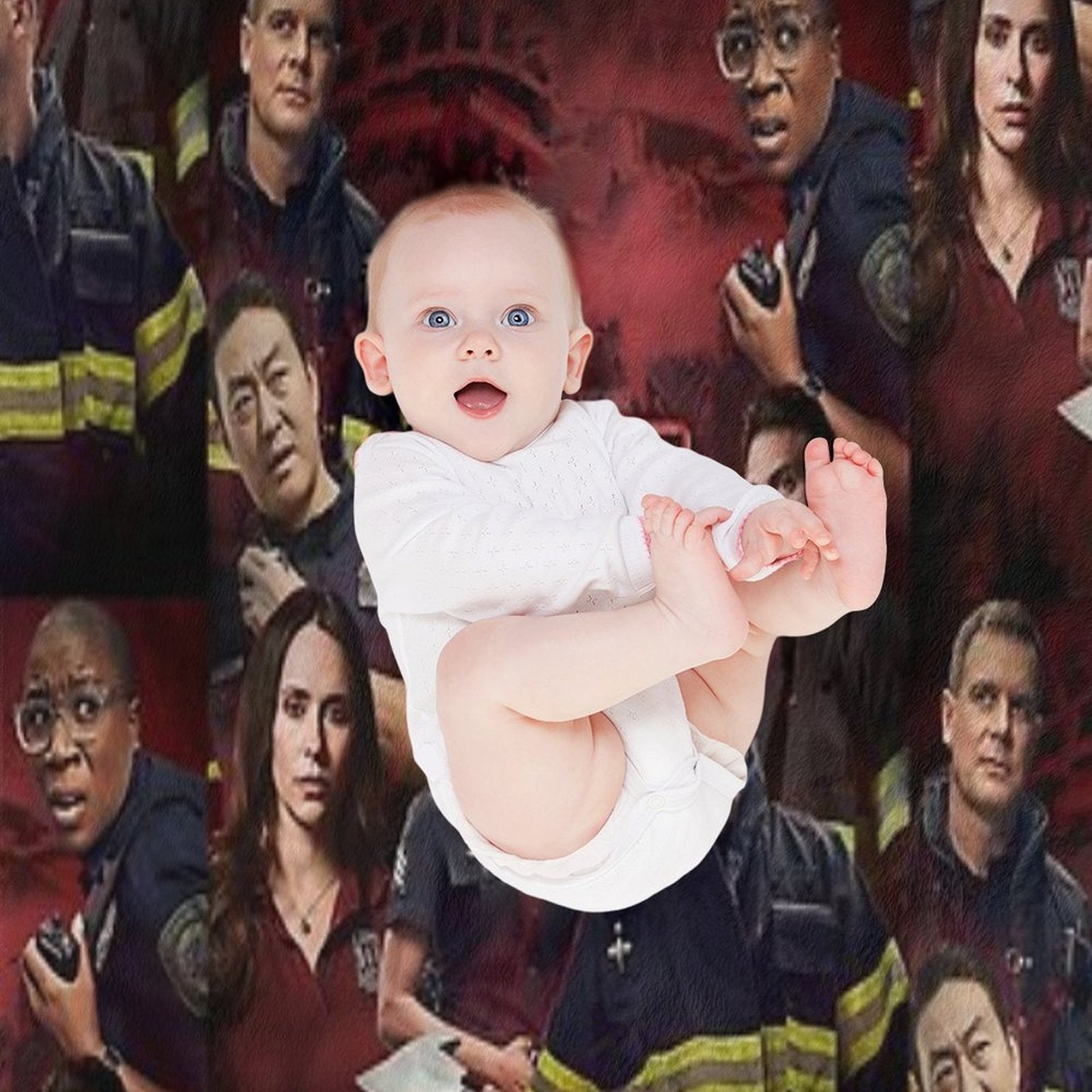 9-1-1 - Red Glare Shrink-resistant Throw Blanket