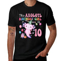 This Axolotl Birthday Girl Is 10 Years Old 10th Bday Party  Durable T-Shirt