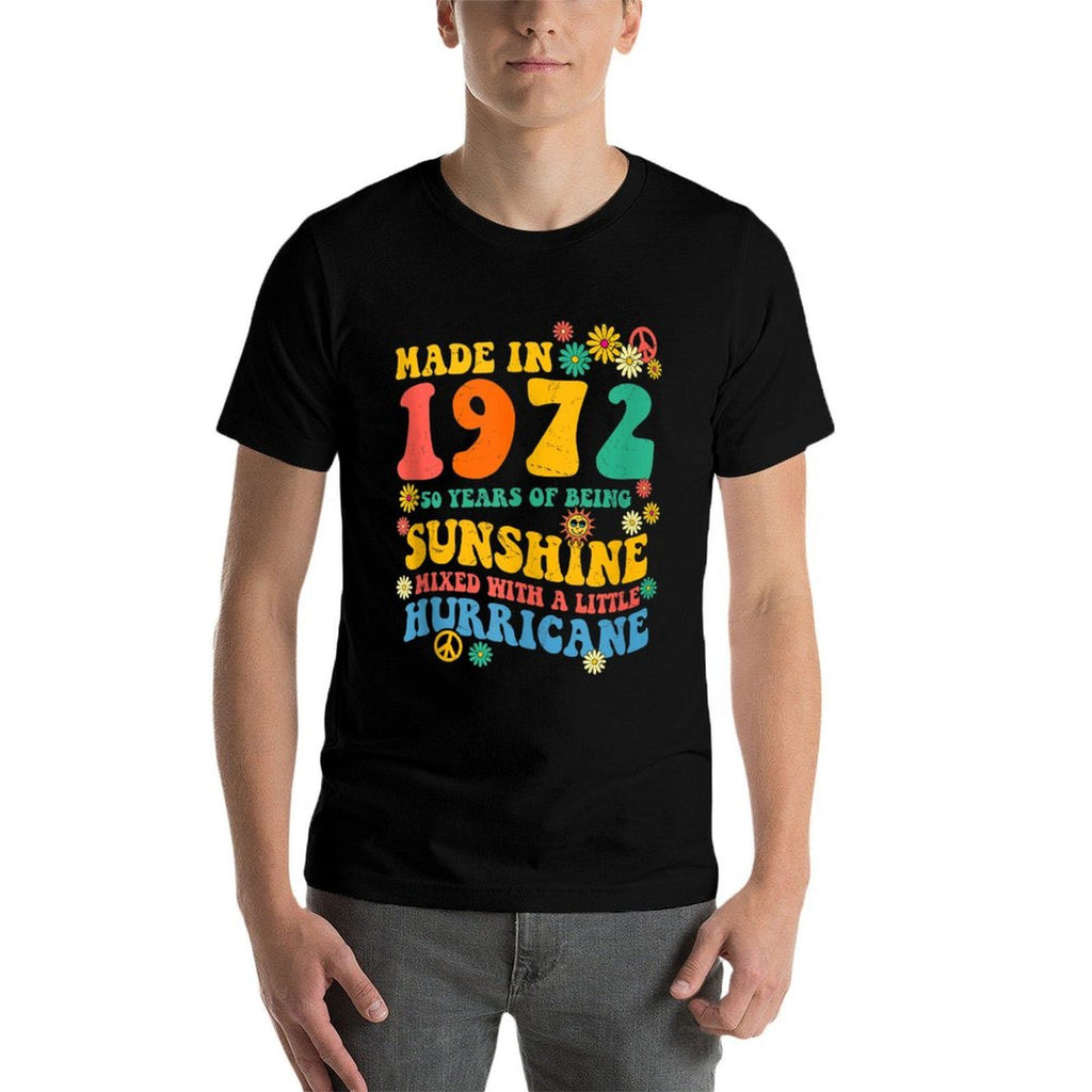 50th Birthday Decorations 60s 70s Tie Dye Groovy Hippie  Moisture-wicking T-Shirt