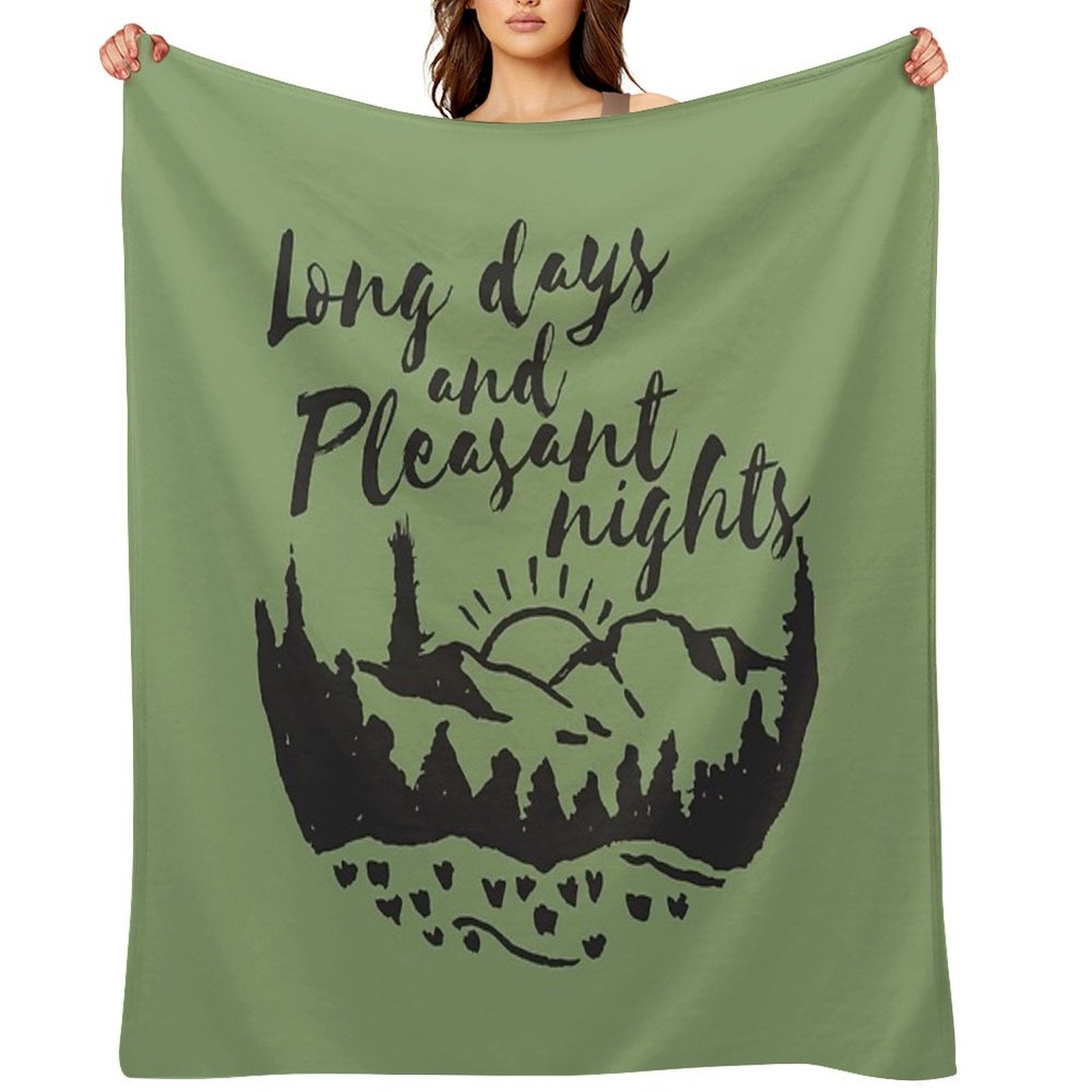 Long Days And Pleasant Nights Durable Throw Blanket