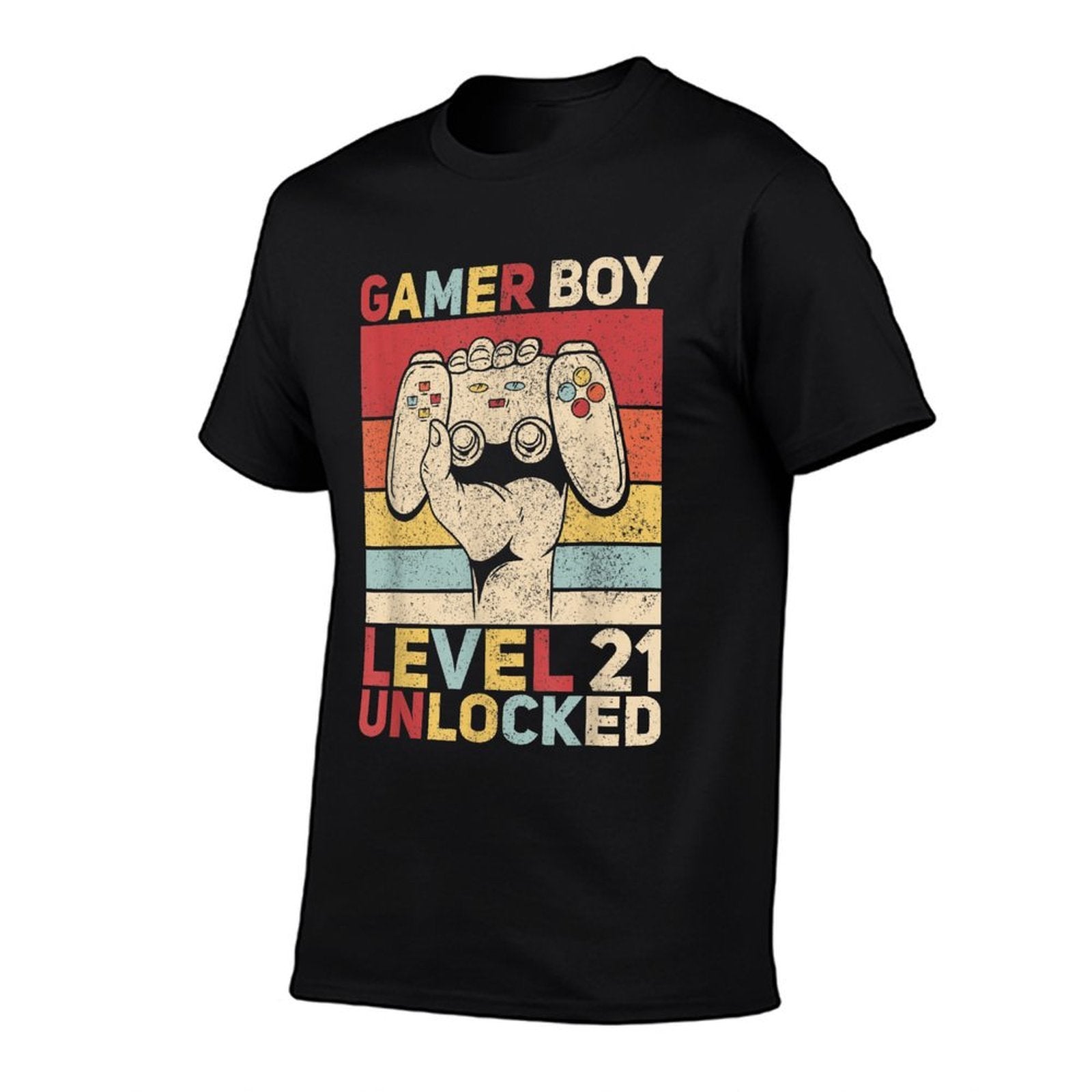 Mens Gamer Boy Level 21 Unlocked 21 Years Old Boy 21st Birthday  Eco-friendly Material T-Shirt