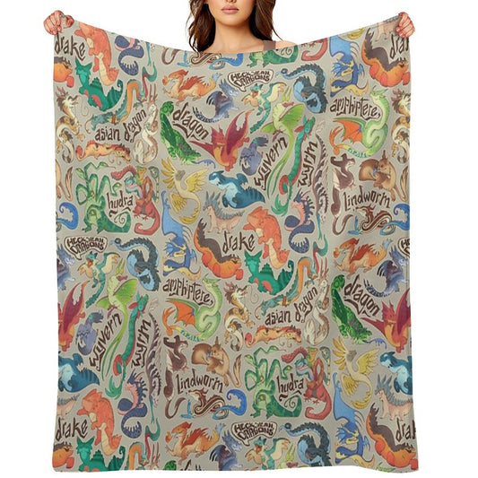 Mini Dragon Compendium Eco-conscious Throw Blanket