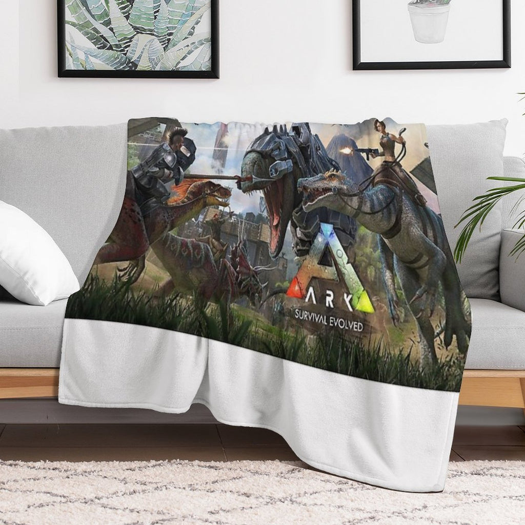 Dinosaurs War Ark Sustainable Throw Blanket