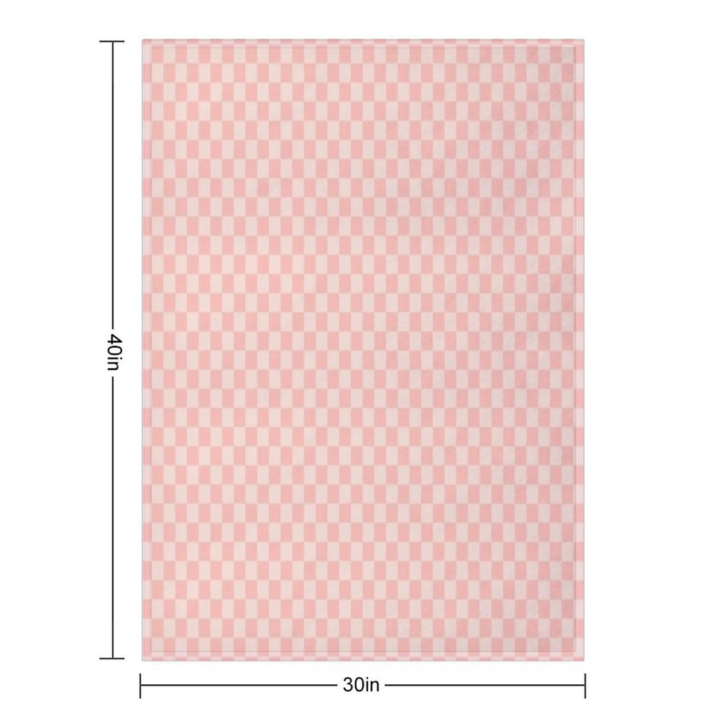 Check VII - Pink Eco-conscious Throw Blanket