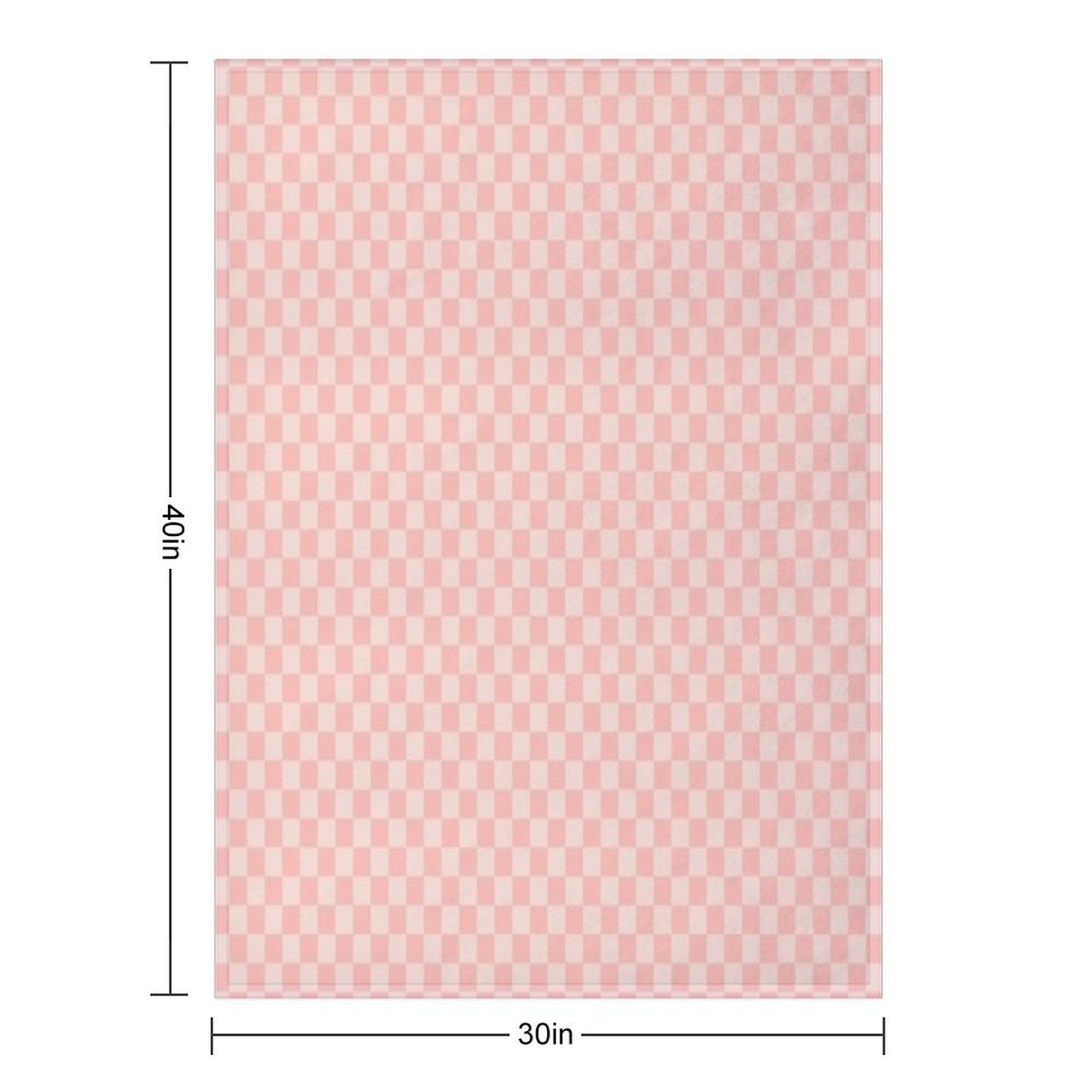 Check VII - Pink Eco-conscious Throw Blanket