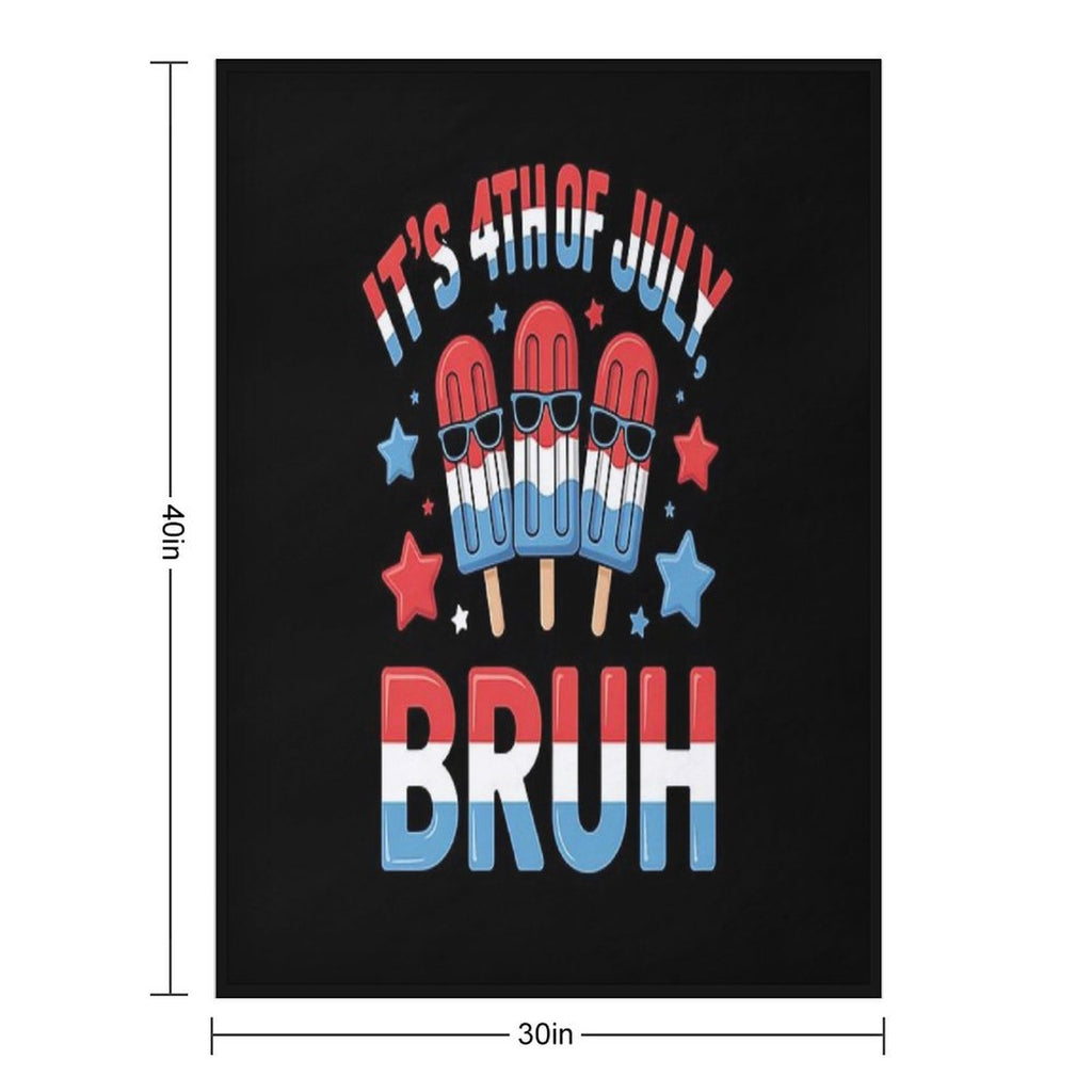 Bruh 4th Of July Popsicle All-season Throw Blanket