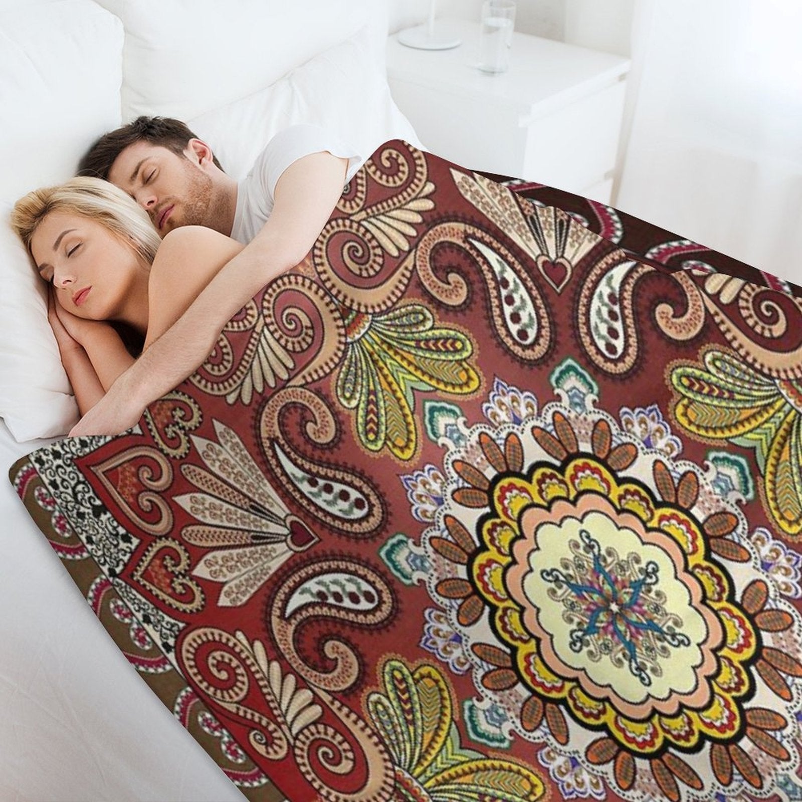Paisley Retro Premium Throw Blanket