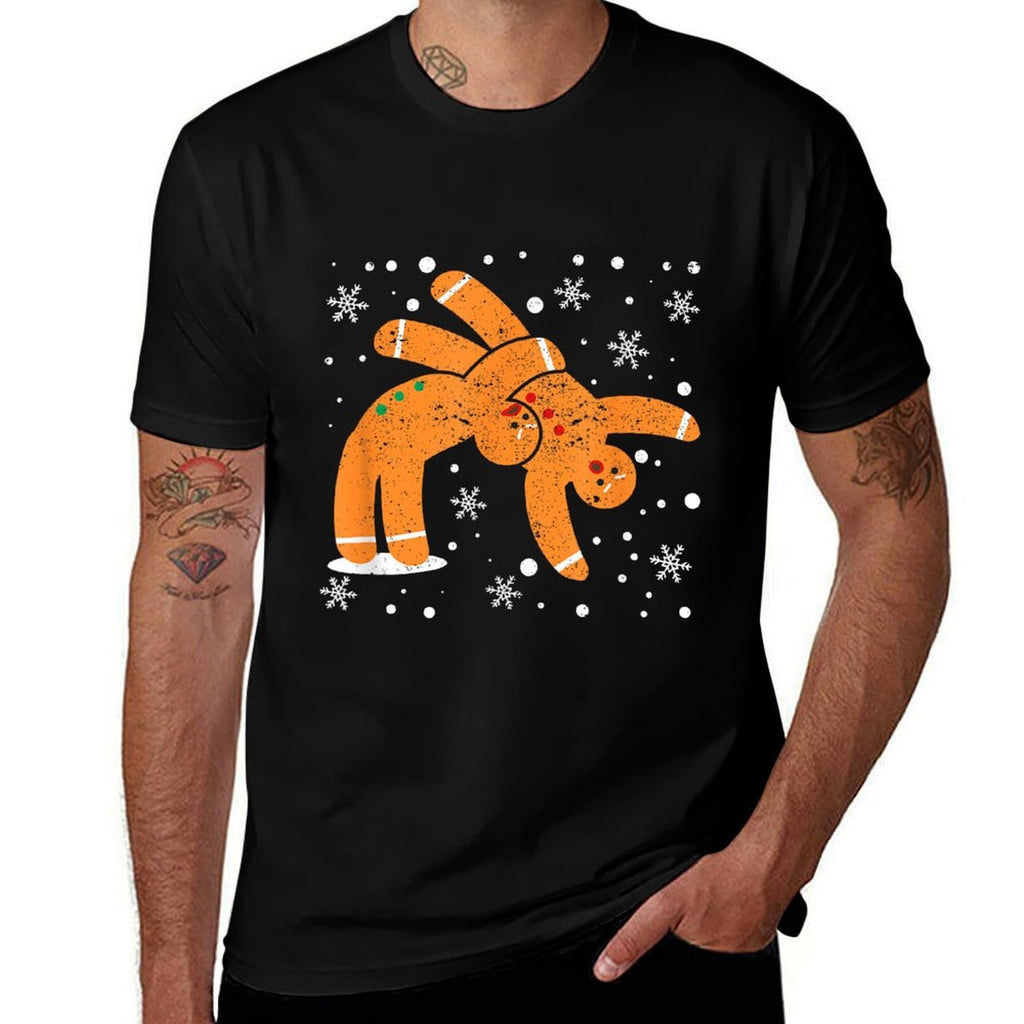 Gingerbread Man Cookies Christmas Funny Fighting Wrestling  Breathable T-Shirt