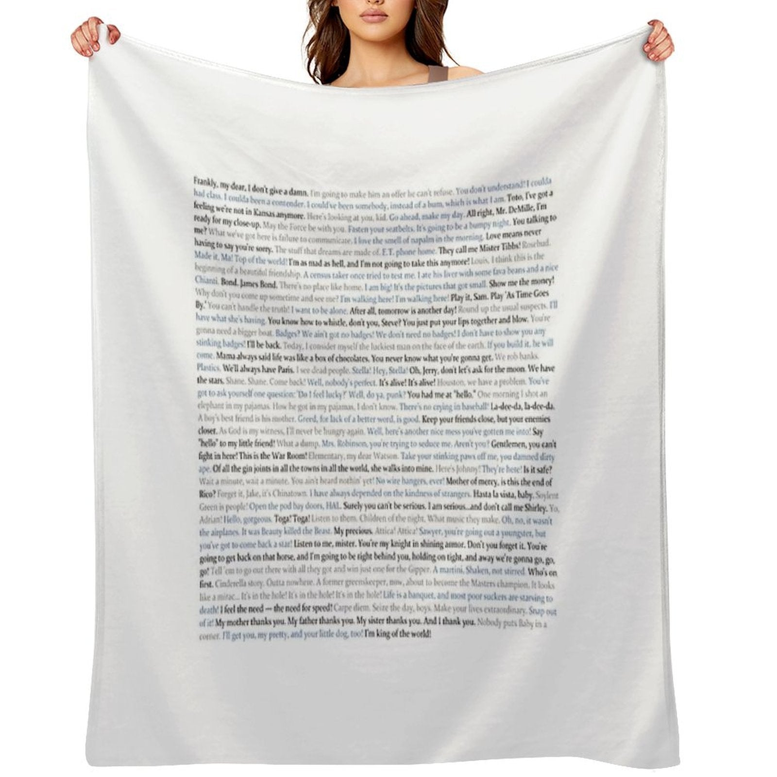 Movie Quotes Quick-dry Throw Blanket