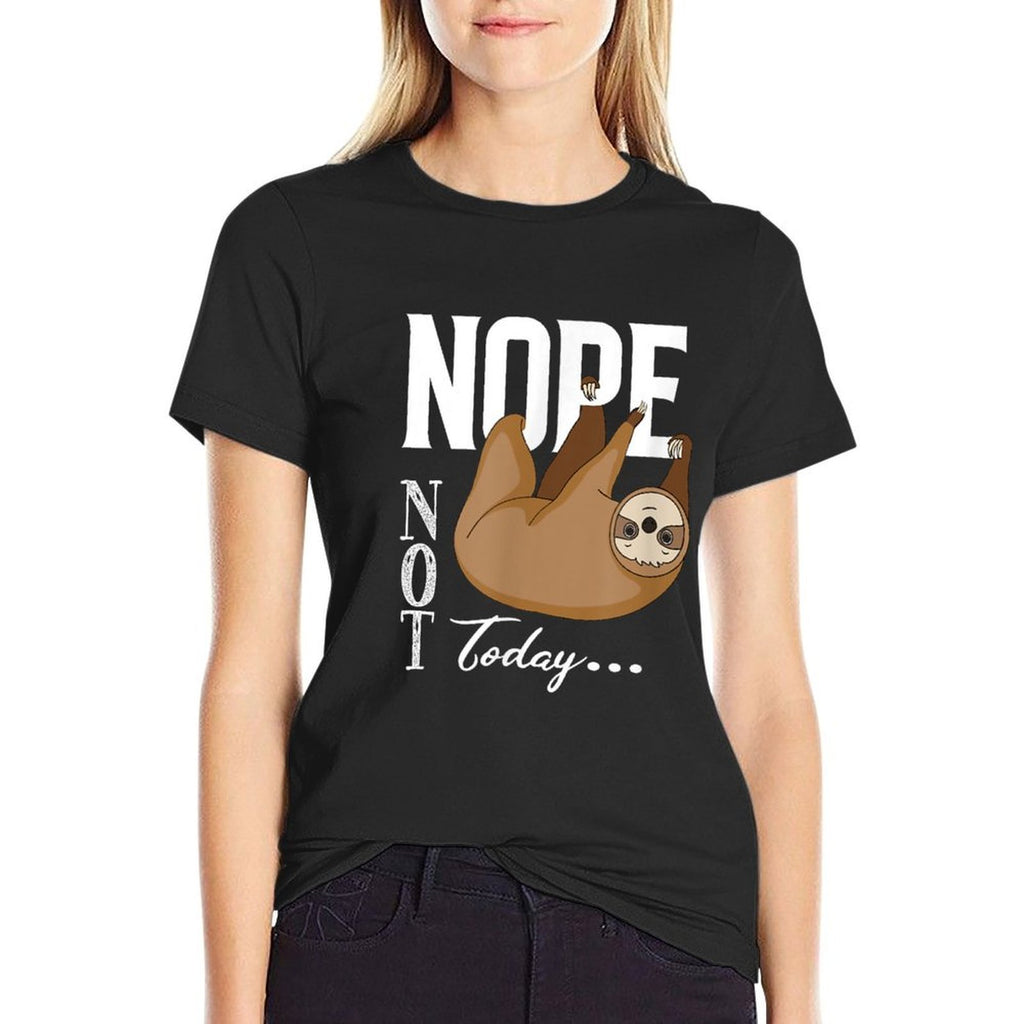 Nope T-shirt - Funny Nope Not Tshirt - Minimalist Sloth Nope  Trendy Pattern T-Shirt