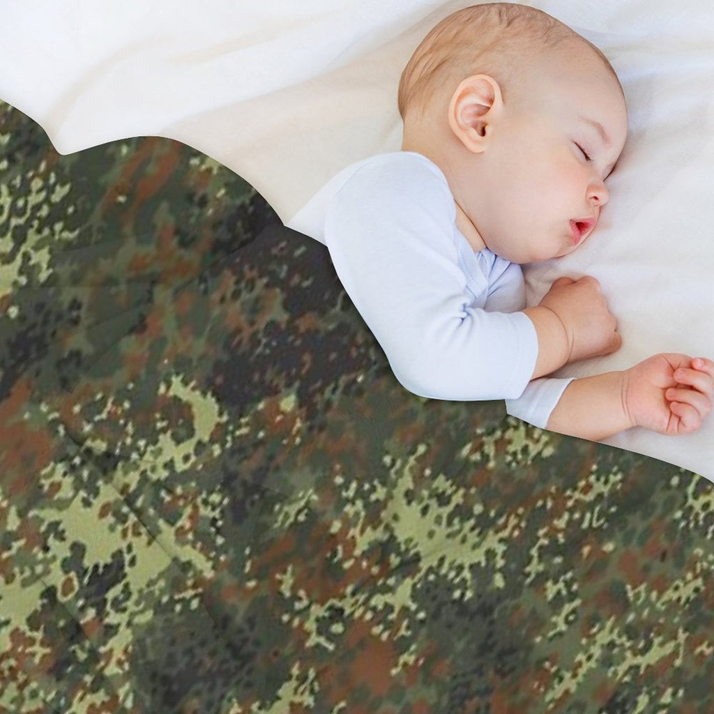 Flecktarn Camo Sustainable Throw Blanket