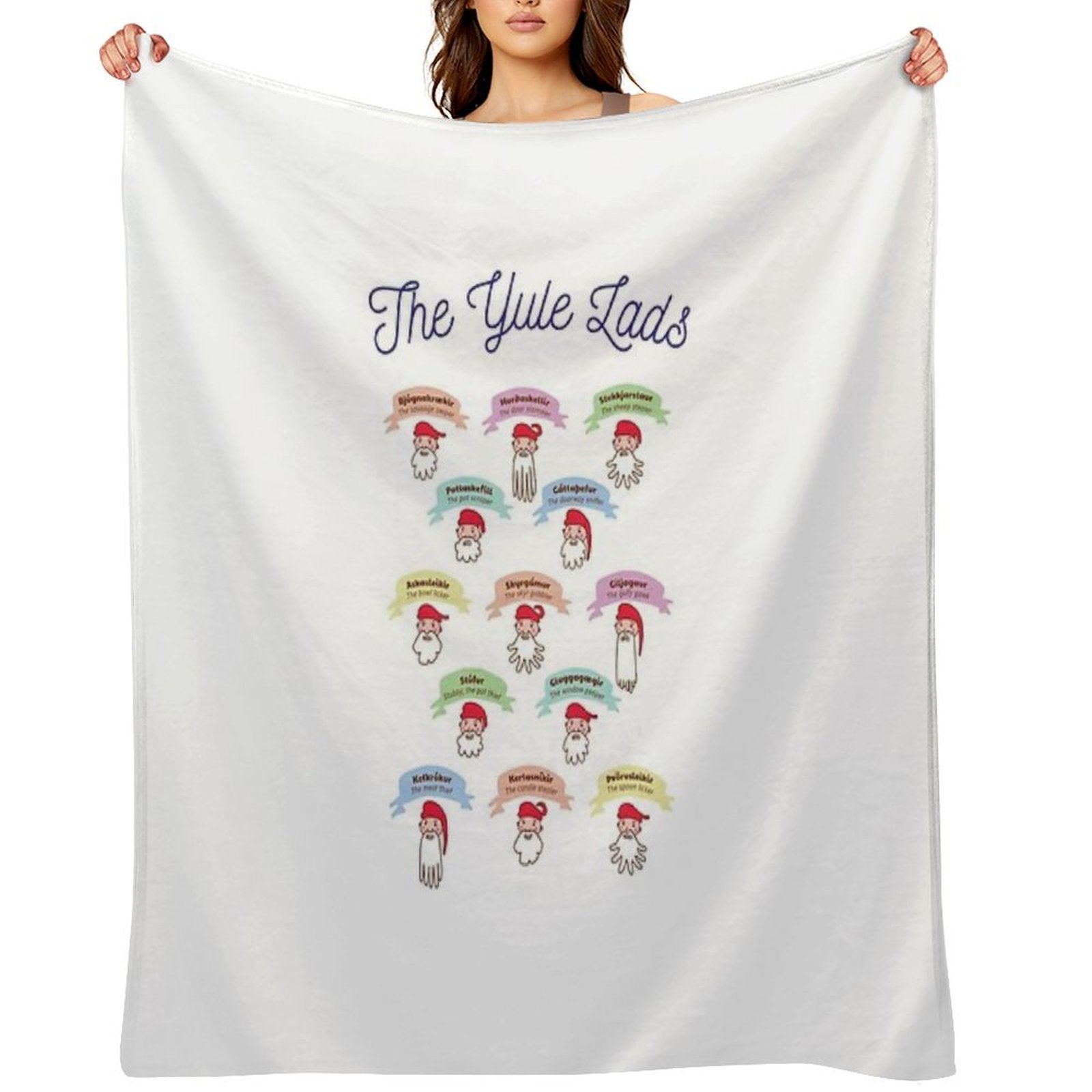 The Yule Lads Travel-friendly Throw Blanket