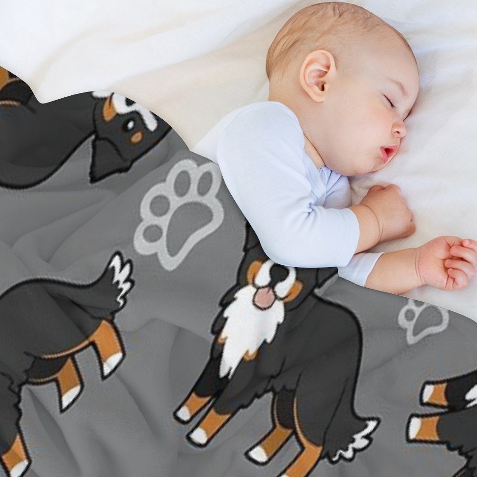 Bernese Mountain Dog. Eco-conscious Throw Blanket