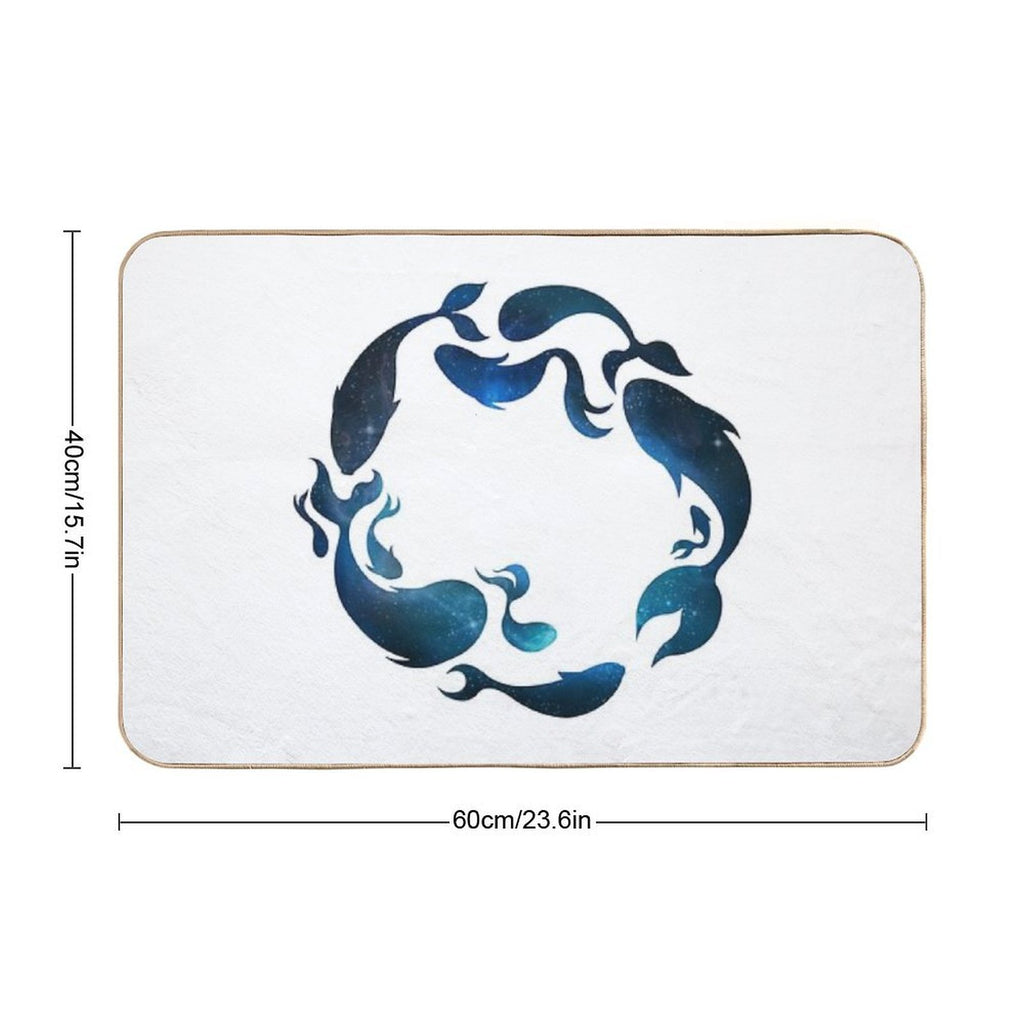 Aquatic Galaxy  Dirt-Trapping Bath Mat