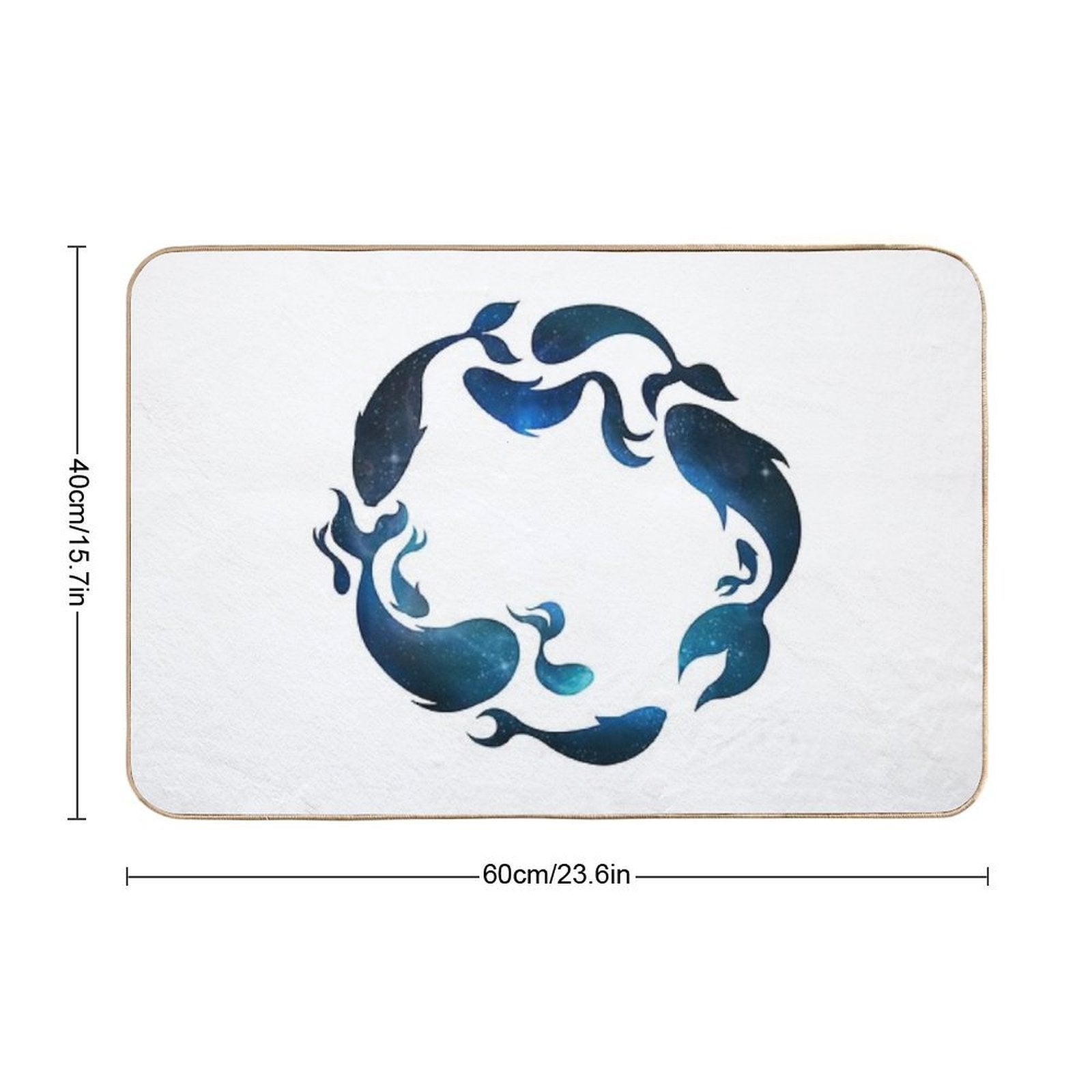 Aquatic Galaxy  Dirt-Trapping Bath Mat