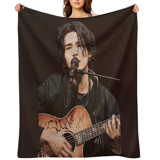 Min Yoongi Concert Sustainable Throw Blanket
