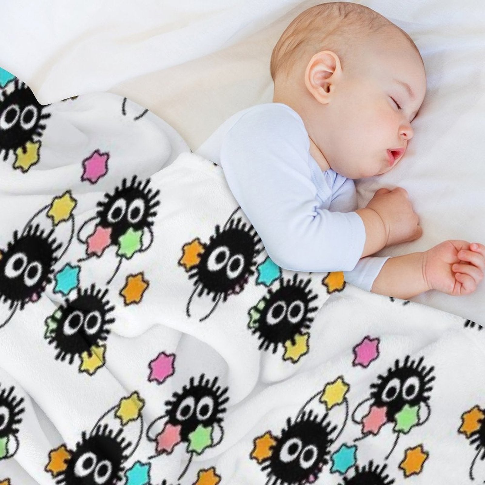 Happy Soot Sprites Shrink-resistant Throw Blanket