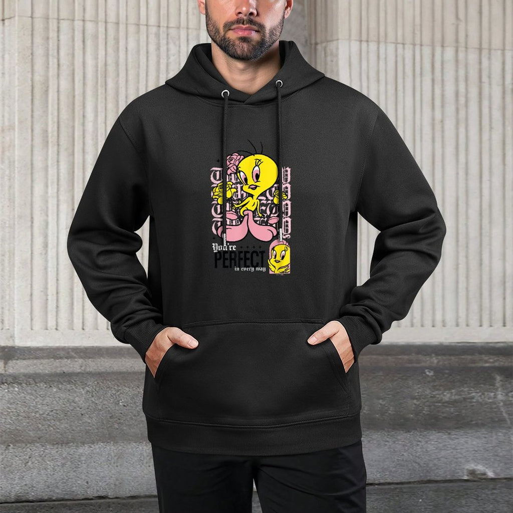 Looney Tunes Tweety Bird Youre Perfect In Every Way Retro Breathable Fabric Hoodie