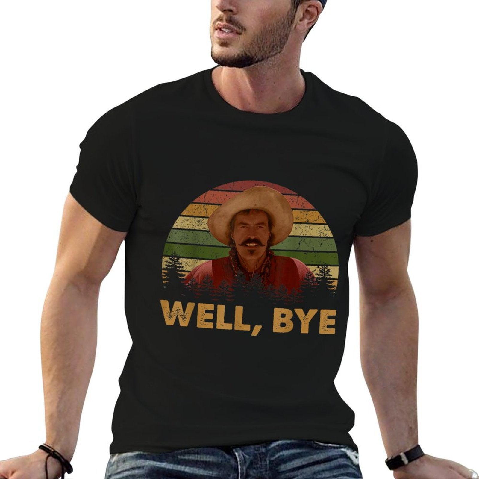 Well Graphic Western Movies Awesome Apparel Lovers Bye  Odor-resistant T-Shirt