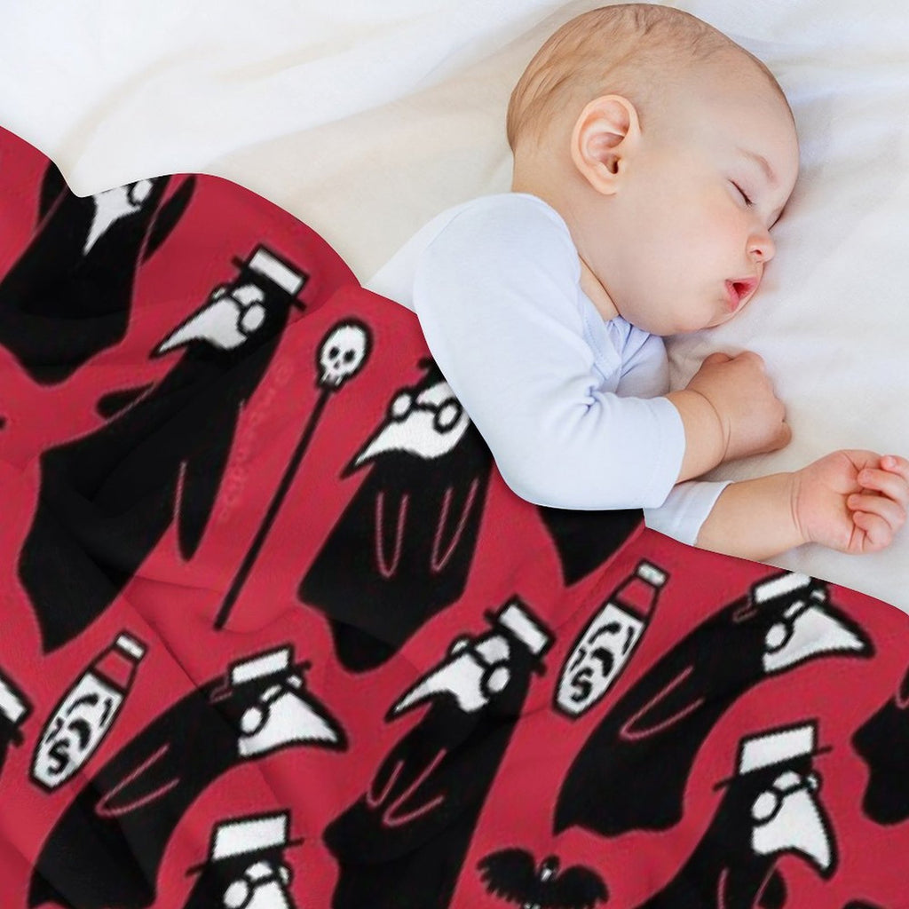 Plague Doctors Plush Throw Blanket