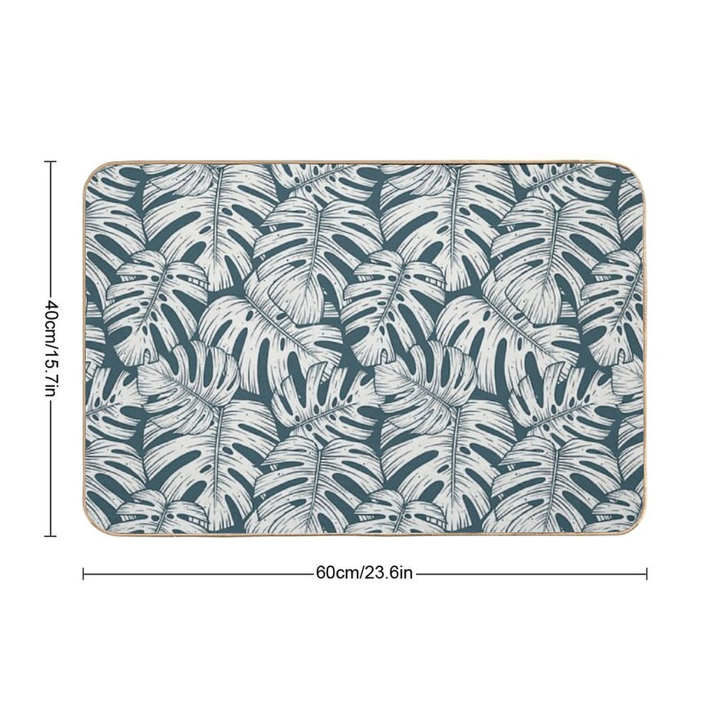 Monstera  Plants Pattern  Paradise Nature  Tropical Vibes  Jungle Pattern  Multi-Purpose Bath Mat