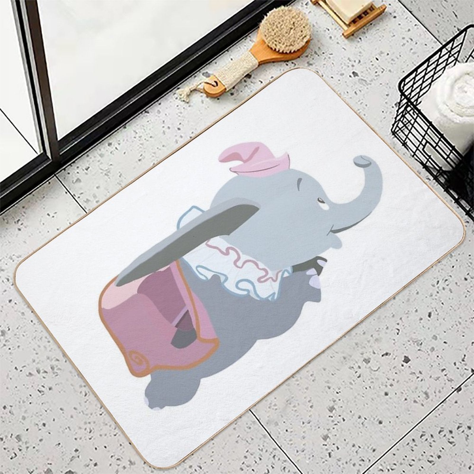 He Can Fly!  Pet-Safe Bath Mat