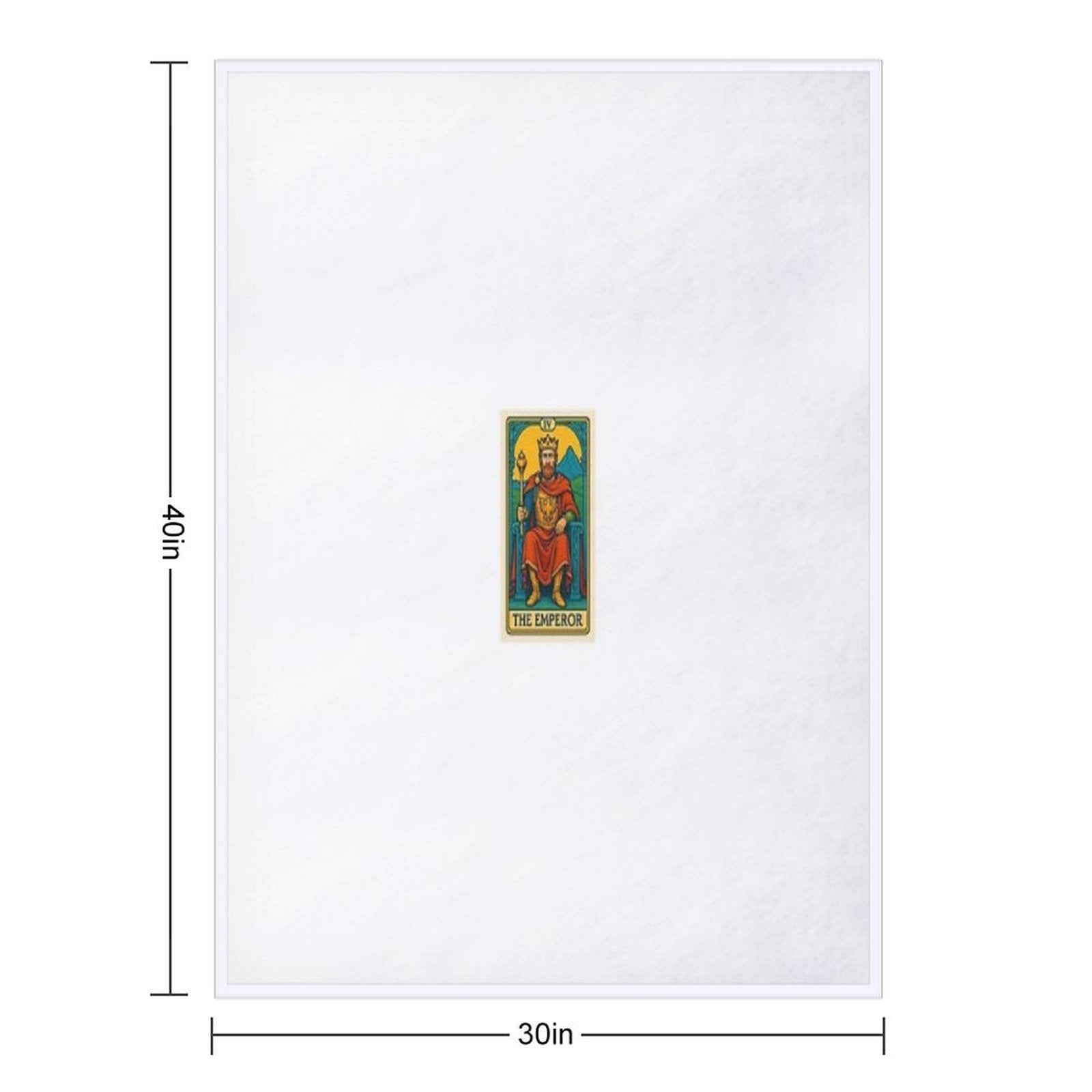 The Emperor – Colorful Tarot Illustration Anti-pilling Throw Blanket