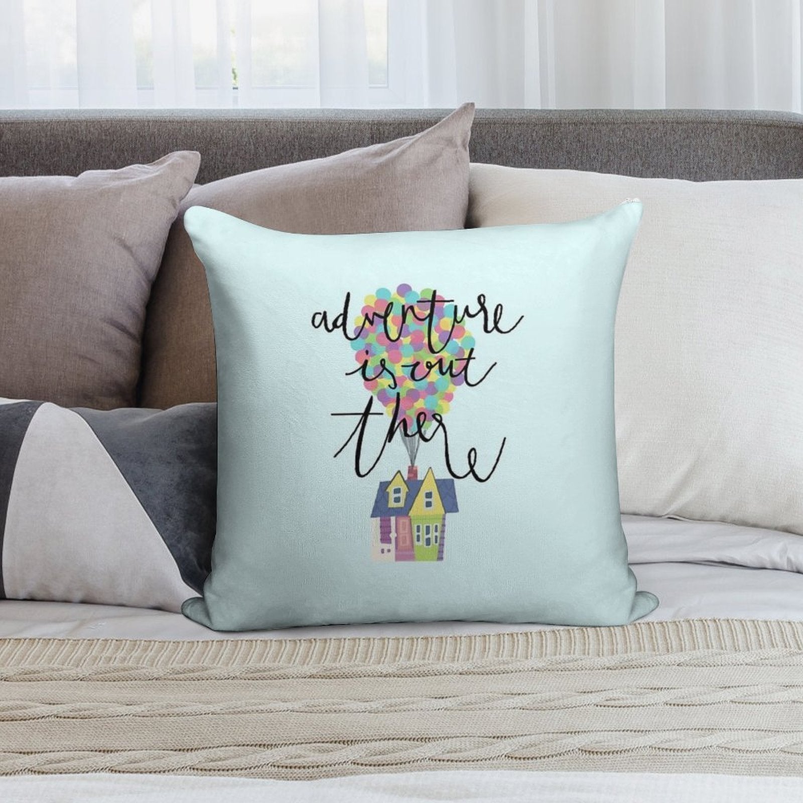 Adventure Is Out There Soft Shrink-Resistant Throw Pillow