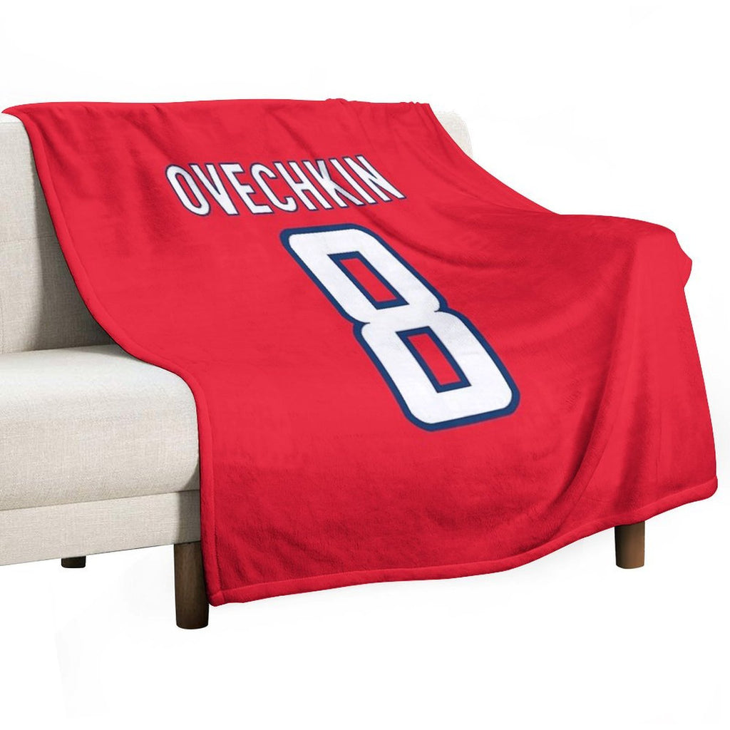 Alex Ovechkin 8 Sustainable Throw Blanket
