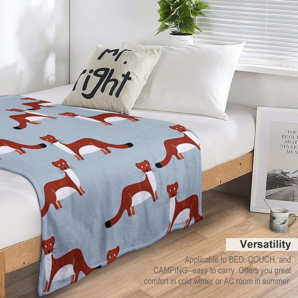Weasel Compact Throw Blanket