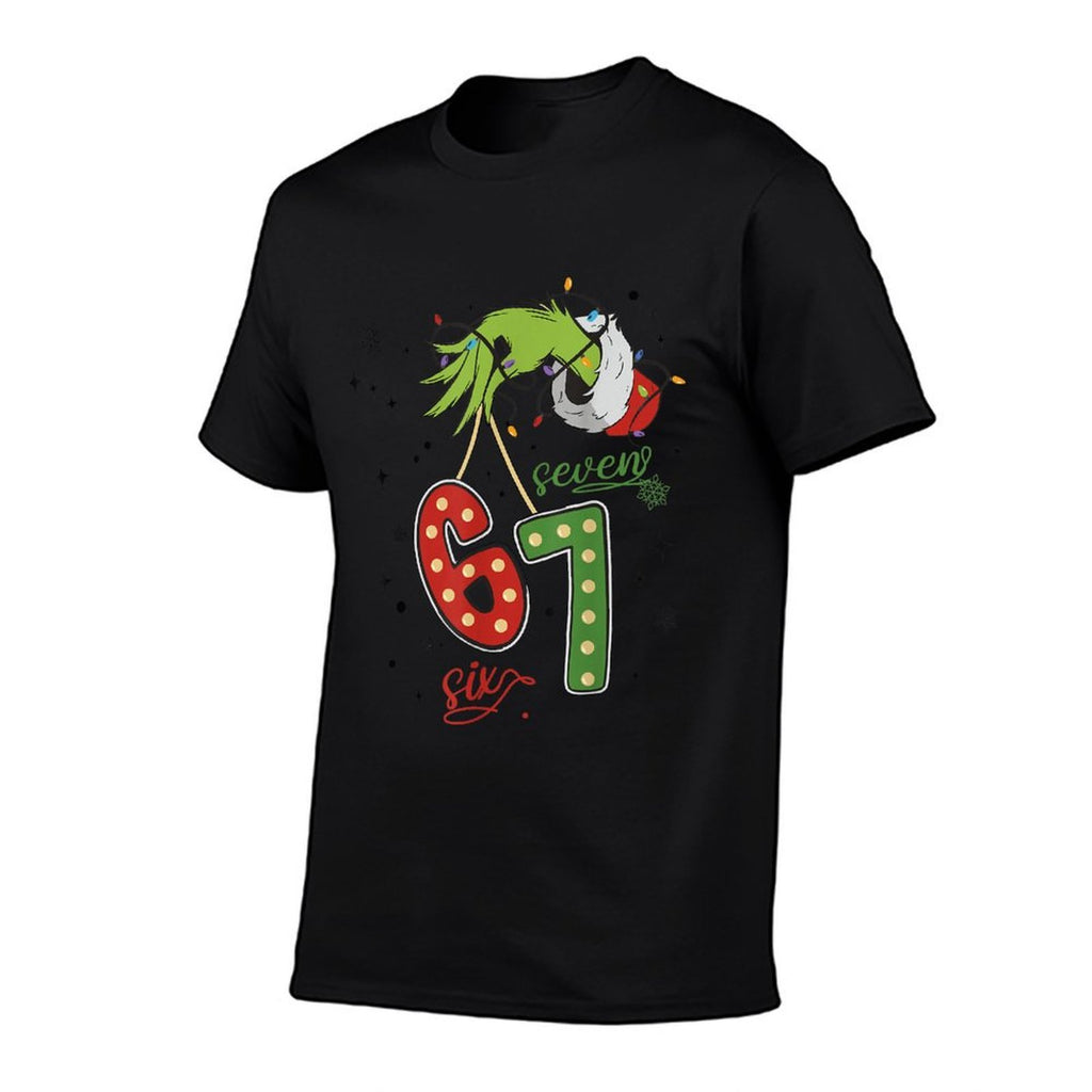 67 Christmas Costume Funny Winter Celebration  Oversized Silhouette T-Shirt
