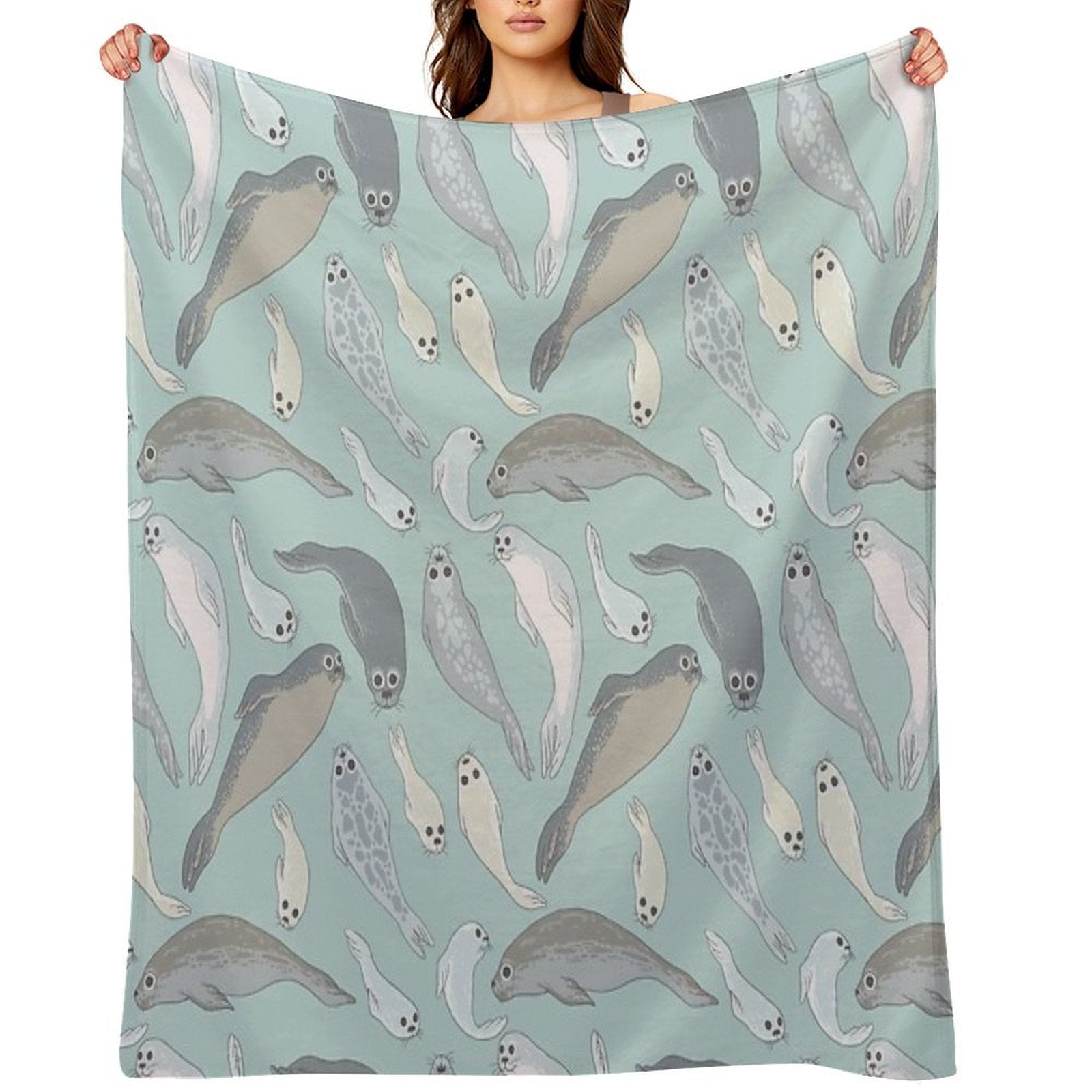 Seals Easy Care Throw Blanket