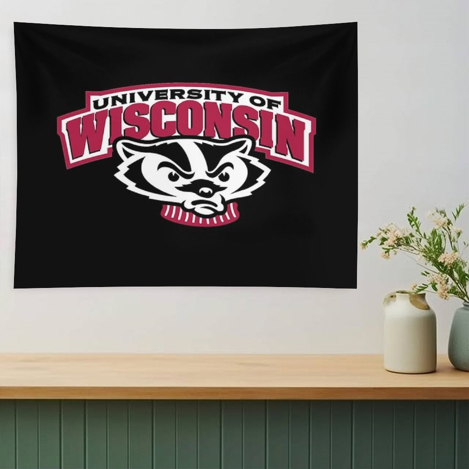 Cool Wisconsin Badgers Design Tapestry