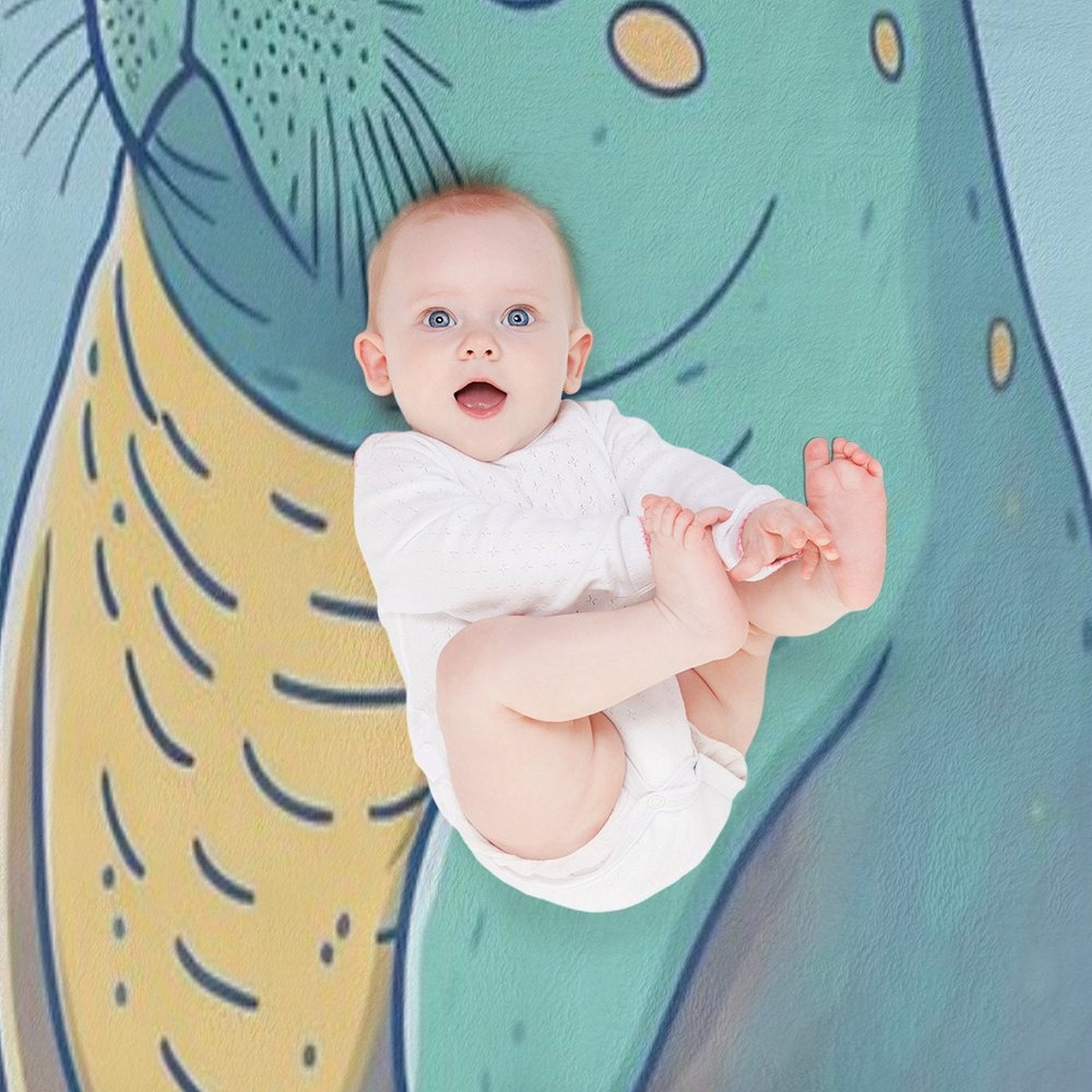 Adorable Fat Baby Seal - Playful Seal Design for Seal Lovers Easy Care Throw Blanket