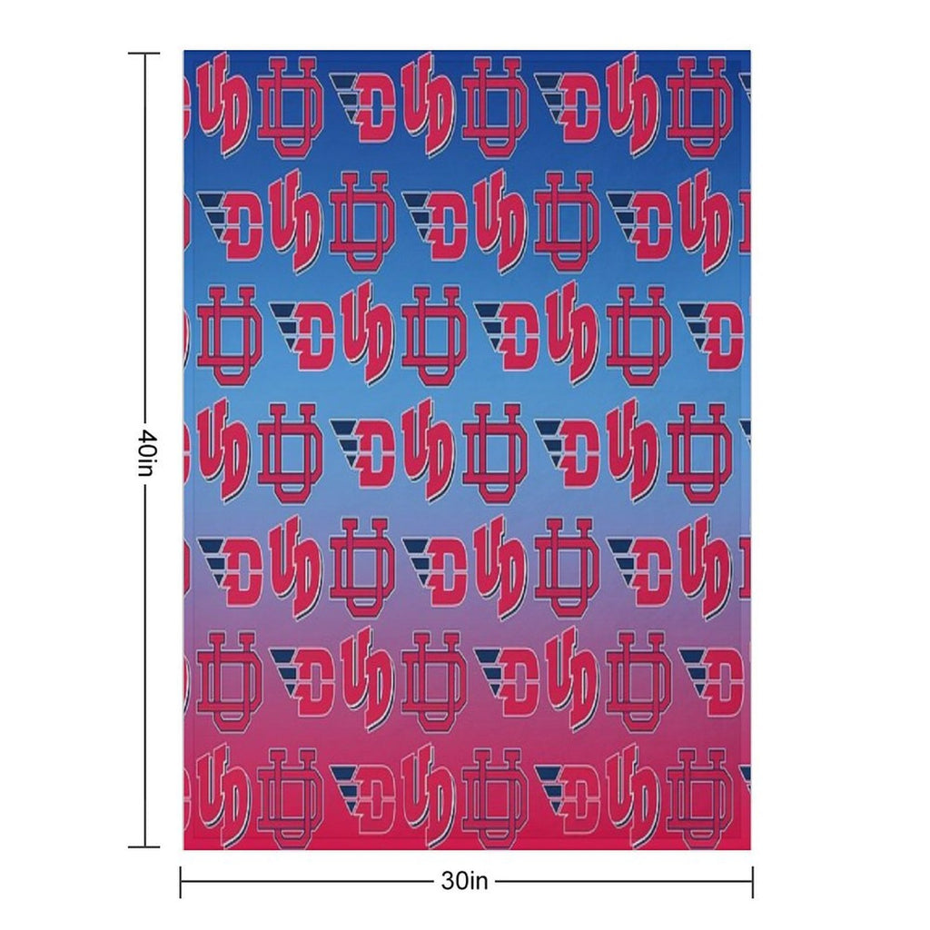 University of Dayton - Red White And Blue Lightweight Throw Blanket