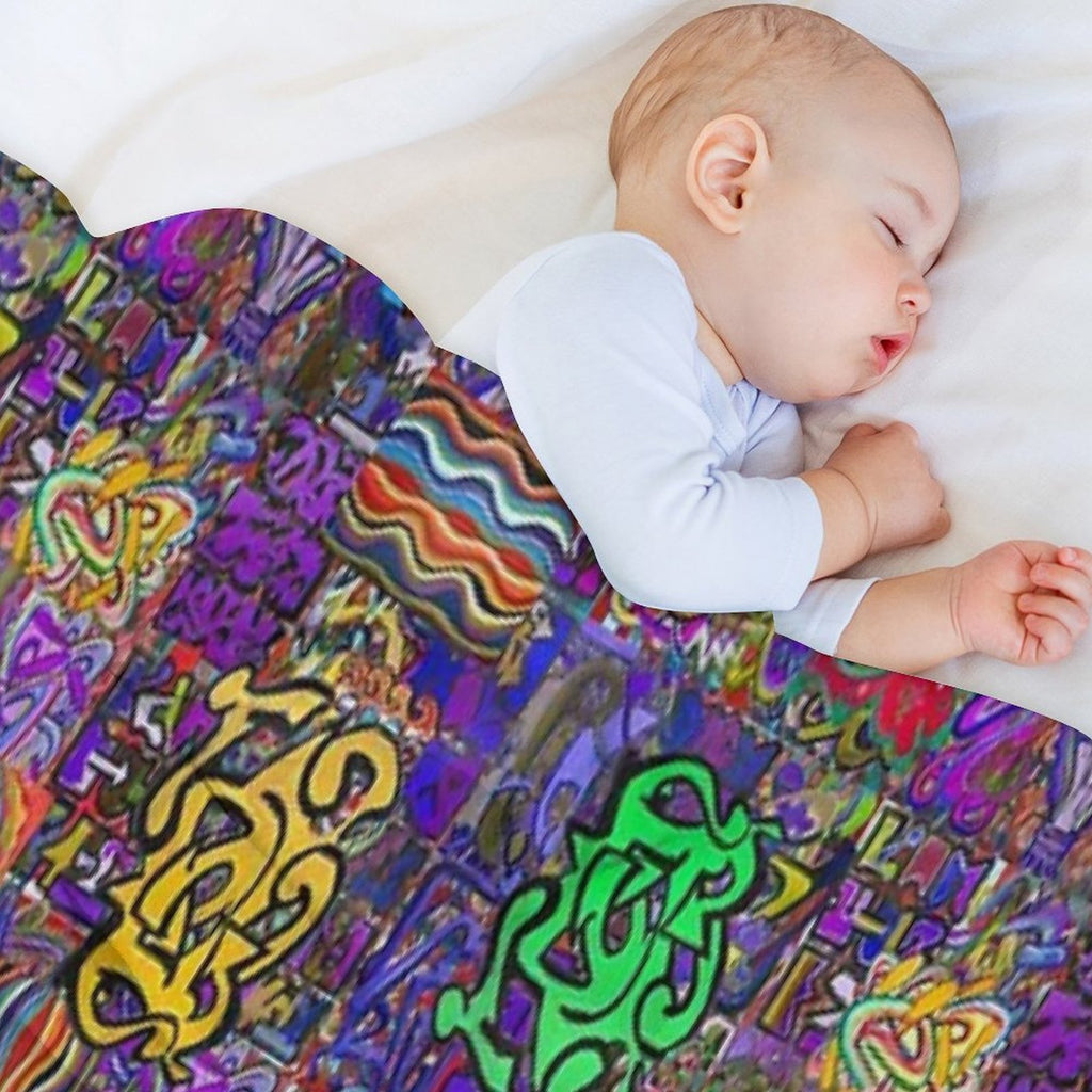 Pop Abstract Easy Care Throw Blanket