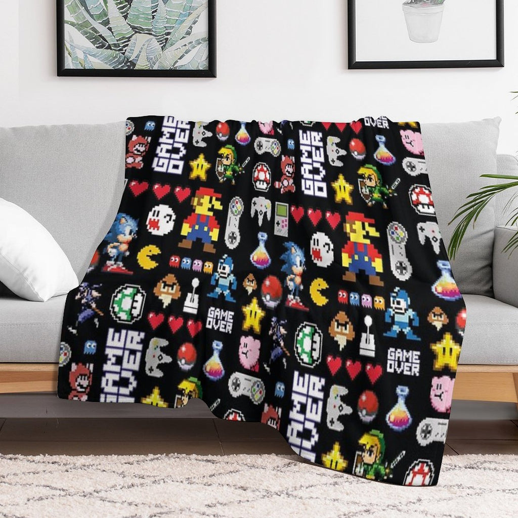 Copy of Bright Sally Dress Print Shrink-resistant Throw Blanket