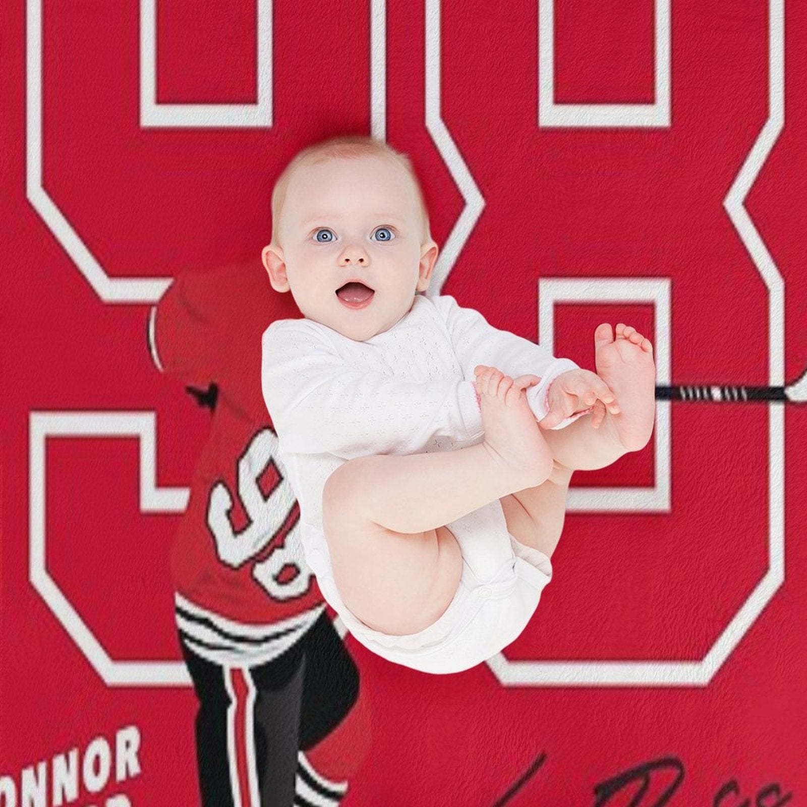 Connor Bedard Blackhawks #98 Signature Art Anti-pilling Throw Blanket