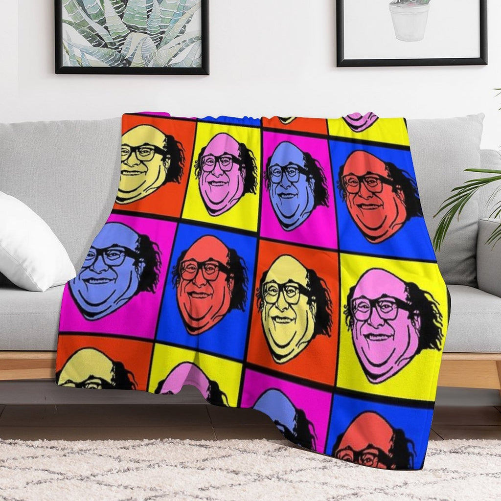 Danny DeVito Pop Art Velvety-soft Throw Blanket
