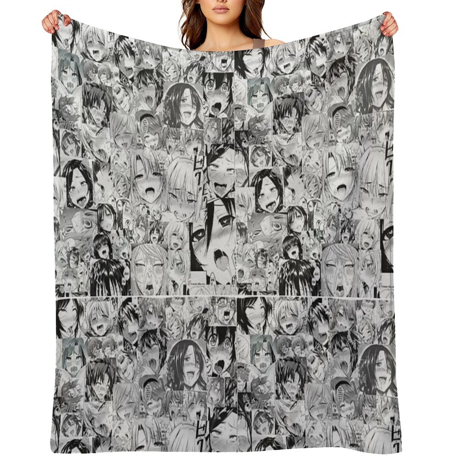 Aygo Hentai Anime Face Plush Throw Blanket