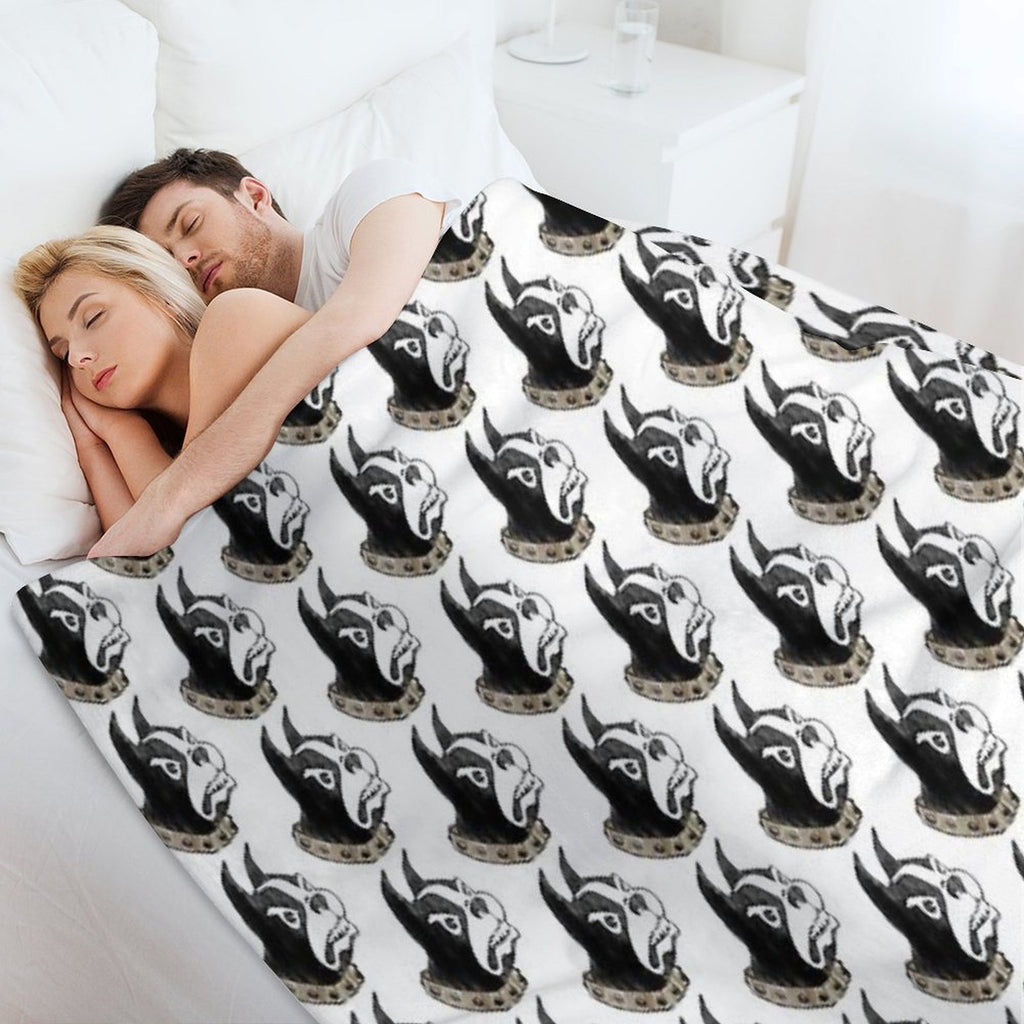 Watercolor Black And Gold Wofford College Terrier Lightweight Throw Blanket