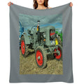 Eicher Diesel Tractor Machine-washable Throw Blanket