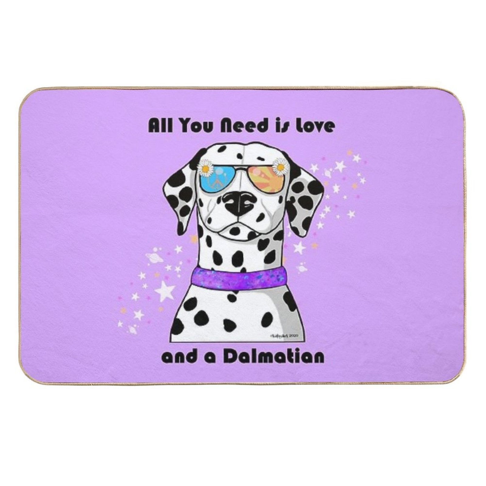 All You Need Is Love And A Dalmatian  Odorless Bath Mat