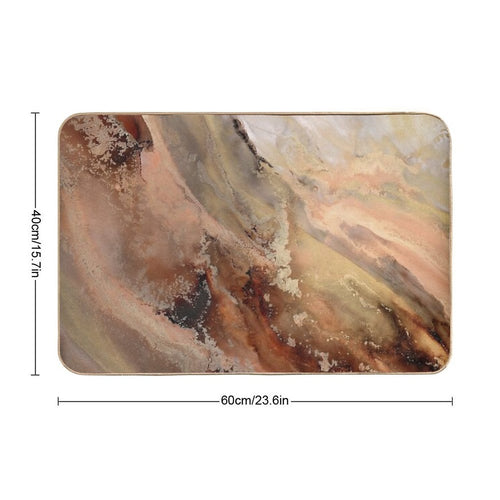 Abstract Autumn, Brown, Gold And Orange, Warm Colours, Abstract Art  Anti-Trip Bath Mat