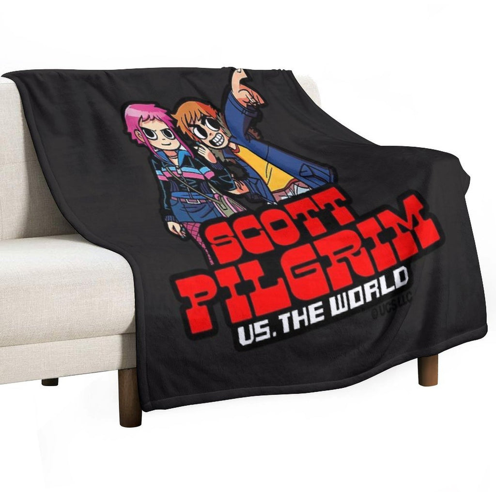 Scott Pilgrim Vs The World Cartoonish. Birthday Party Gifts. Officially Licensed Merch. All-season Throw Blanket