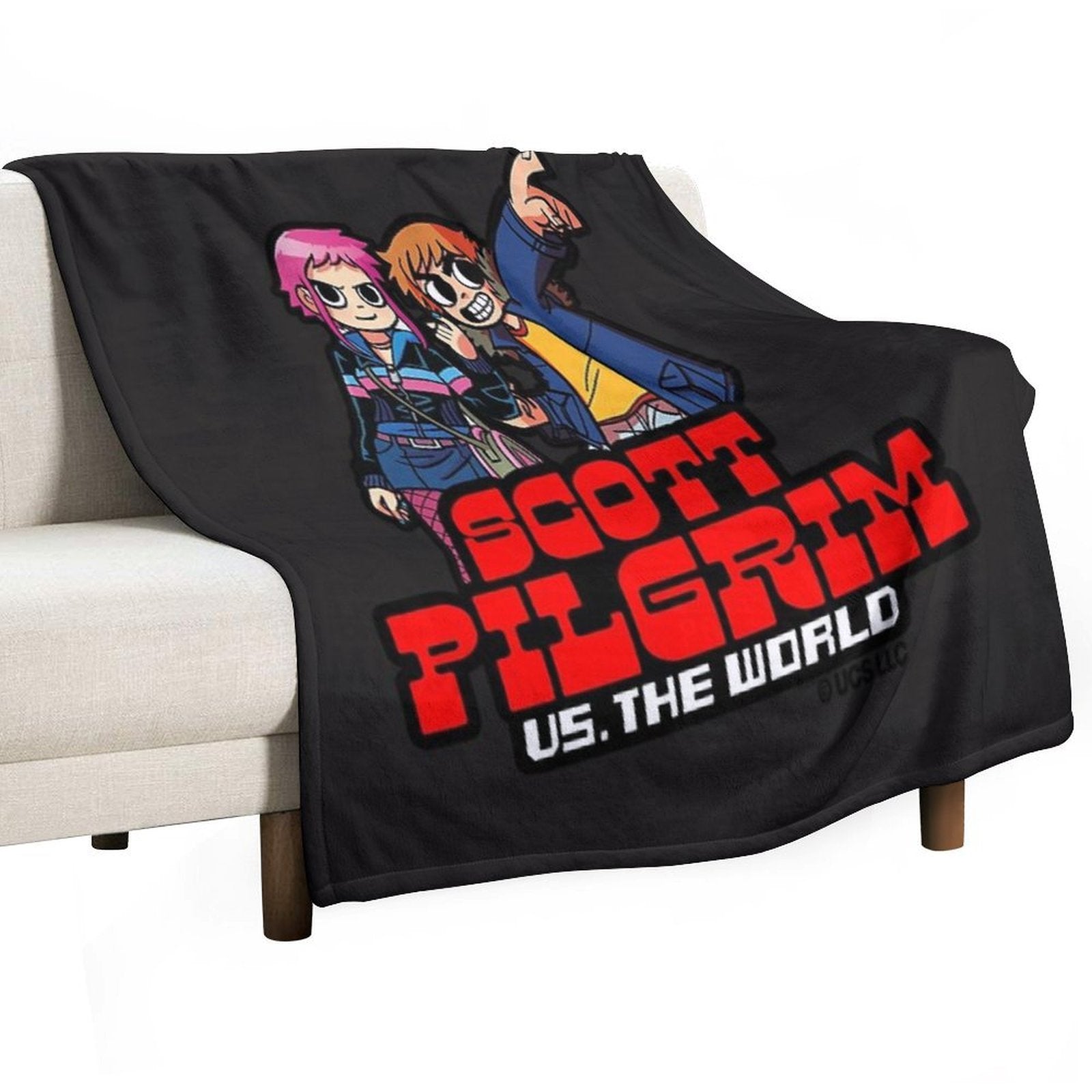Scott Pilgrim Vs The World Cartoonish. Birthday Party Gifts. Officially Licensed Merch. All-season Throw Blanket