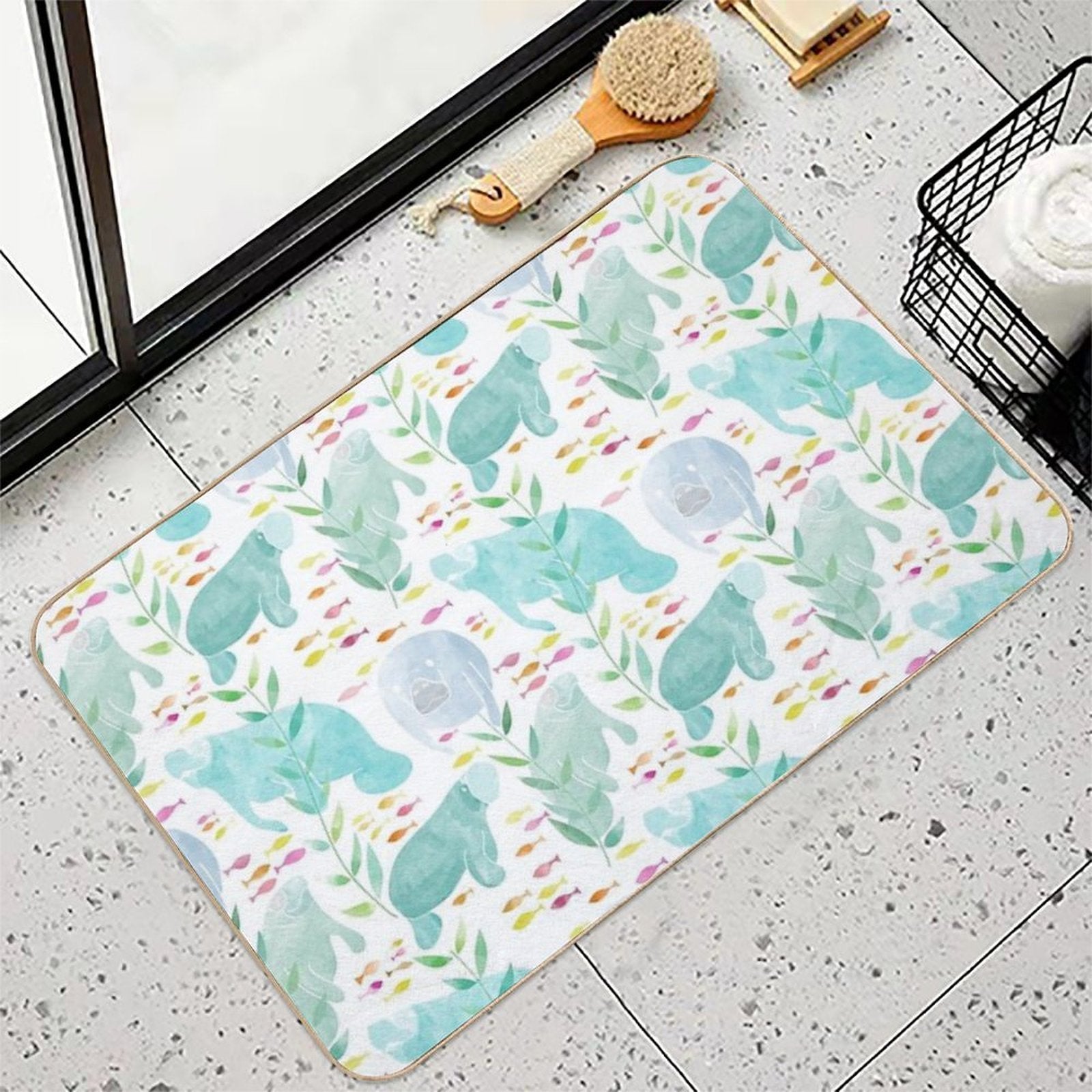 Lazy Manatees  Non-Slip Bath Mat