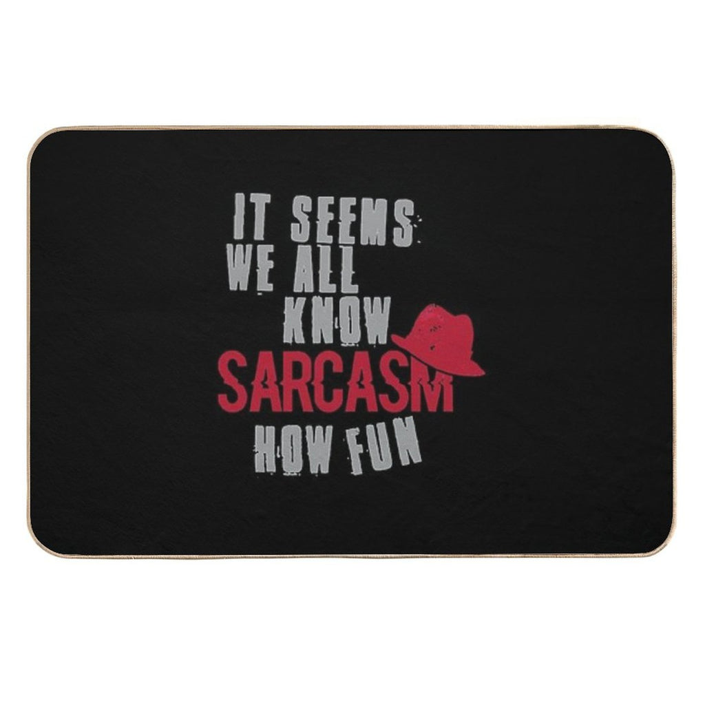 Quote And Red Hat  Anti-Trip Bath Mat