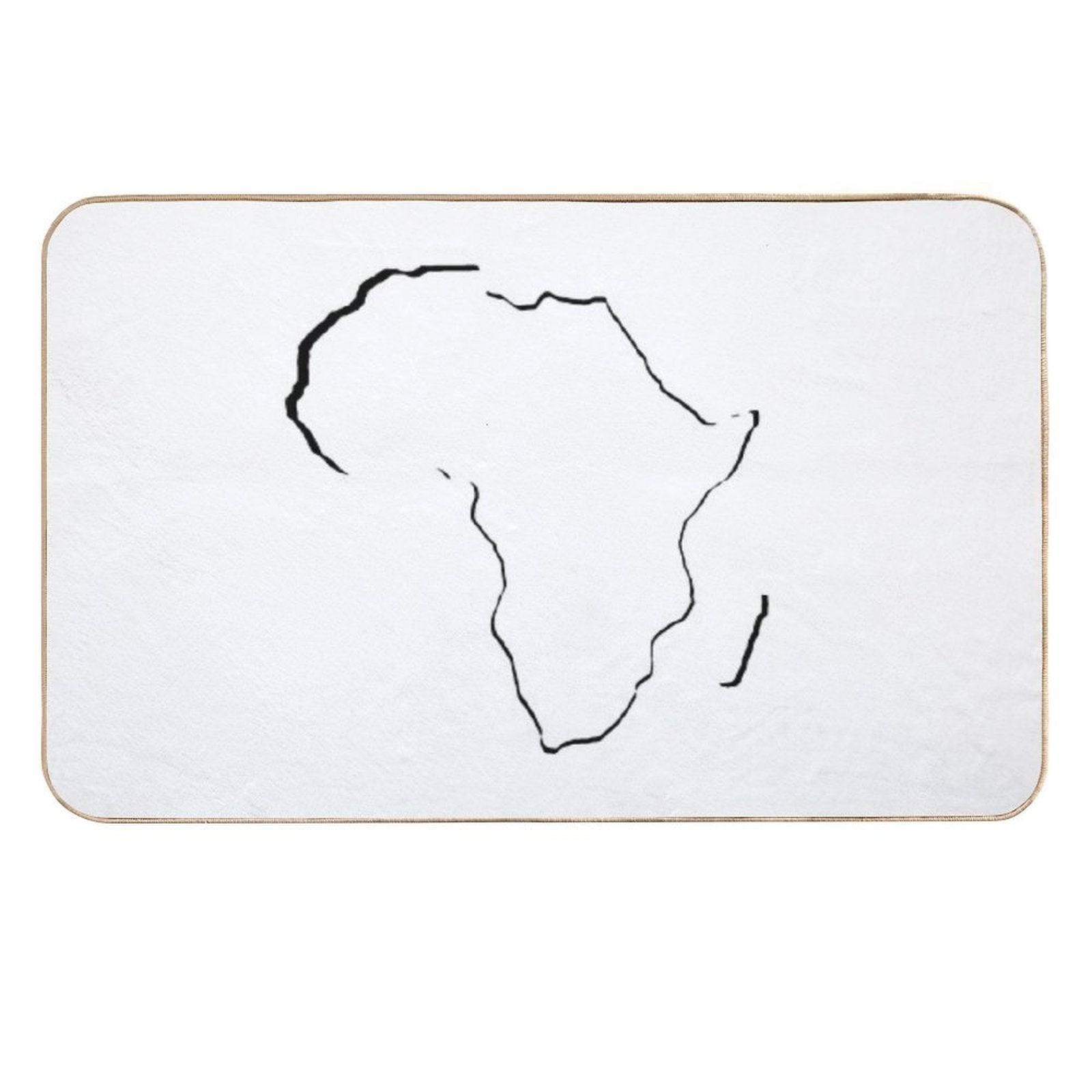 Africa, Outline Silhouette  High-Traffic Bath Mat